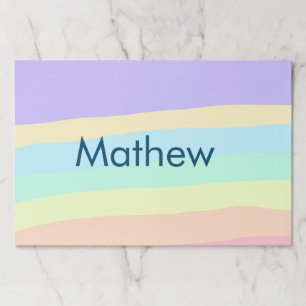 Bloc De Hojas simple letra inicial monograma añada su nombre