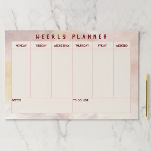 Bloc De Hojas Simple Weekly Planner