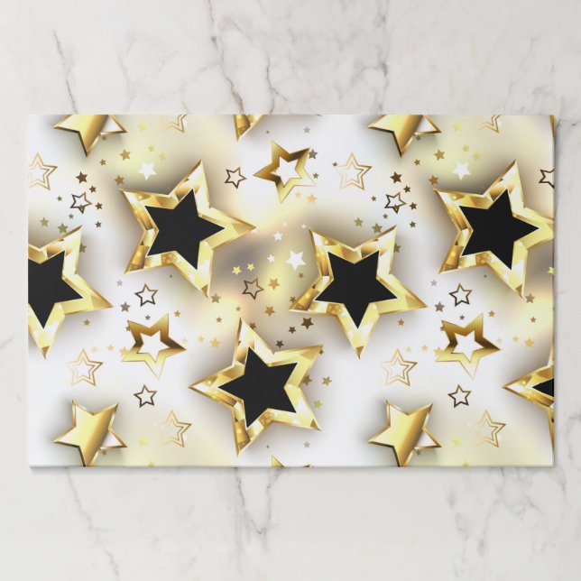 Bloc De Hojas Sin inconvenientes de luz con estrellas de oro (Anverso)