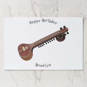 Bloc De Hojas Sitar personalizado ilustracion