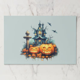 Bloc De Hojas Spooky Haunted Castle Halloween Paper Placemat