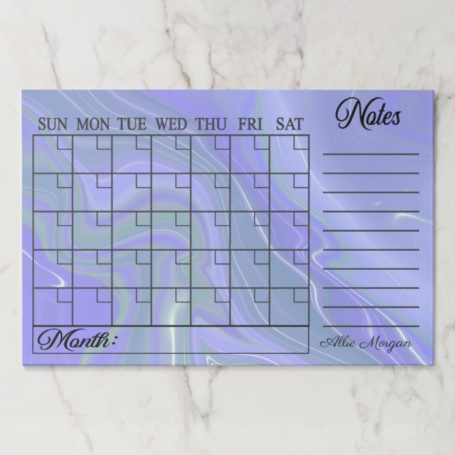 Bloc De Hojas Suave almohadilla de papel lacrimógeno azul, púrpu (Anverso)