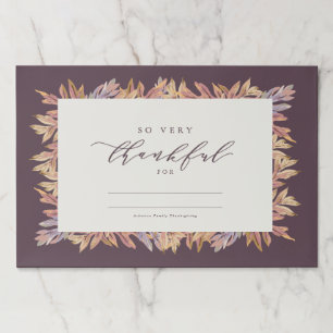 Bloc De Hojas Tan agradecida caída deja la placenta del Día de A