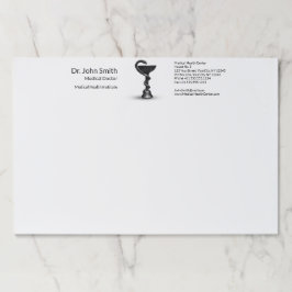 Bloc De Hojas Tazón médico de serpiente negra Hygieia Caduceus b