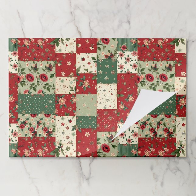 Bloc De Hojas Tearaway Christmas Florals Paper Placemats (Plegada)