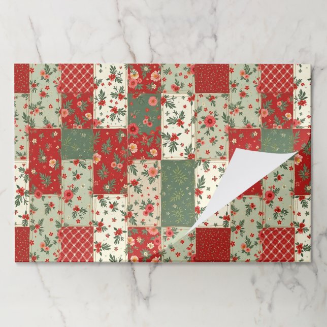 Bloc De Hojas Tearaway Christmas Florals Paper Placemats (Plegada)