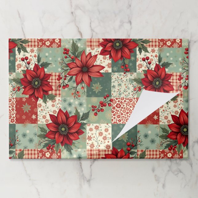Bloc De Hojas Tearaway Christmas Florals Paper Placemats (Plegada)