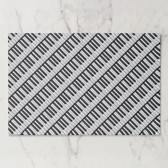 Bloc De Hojas Teclas de piano en blanco y negro (Anverso)