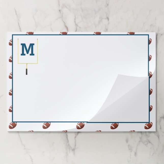 Bloc De Hojas Tema Monogramático del fútbol (Plegada)