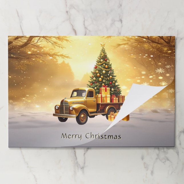 Bloc De Hojas Temporada de vacaciones en el árbol de navidad del (Plegada)