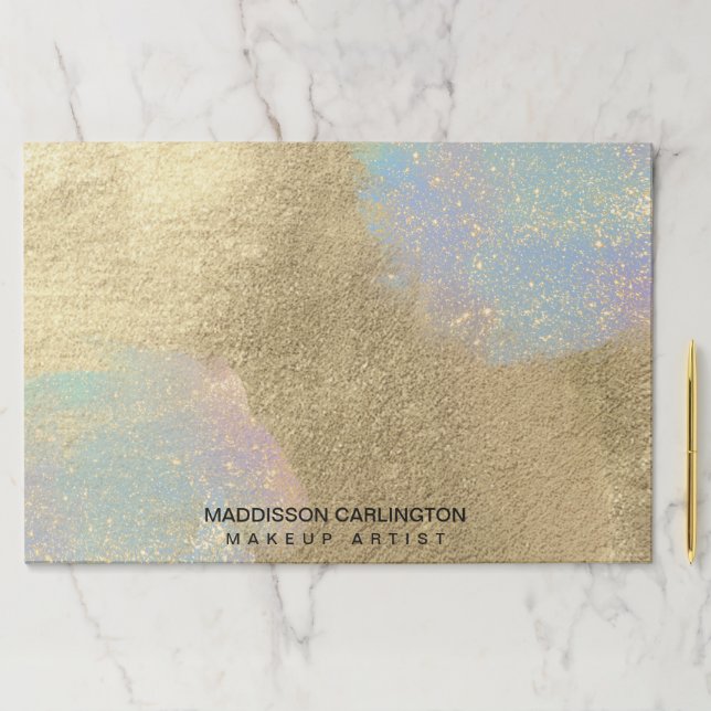 Bloc De Hojas Textura De Purpurina Oro E Irlandés (In situ)