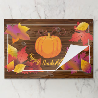 Bloc De Hojas Thanksgiving Holiday Fall Maple Leaves, rustic