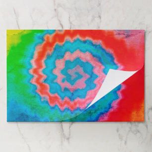 Bloc De Hojas Tie dyed groovy funky retro giratorio fresco place