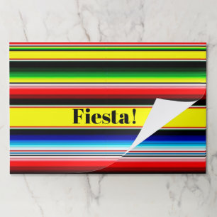 Bloc De Hojas Tiras de serape luminosas de papel placemo