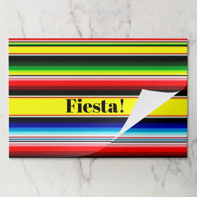 Bloc De Hojas Tiras de serape luminosas de papel placemo (Plegada)