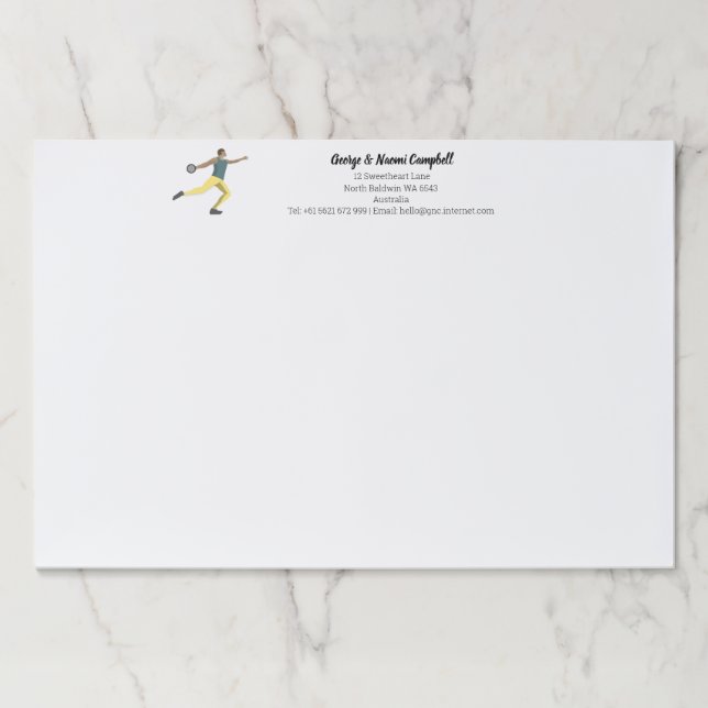 Bloc De Hojas Tiroteo de Discus (Anverso)