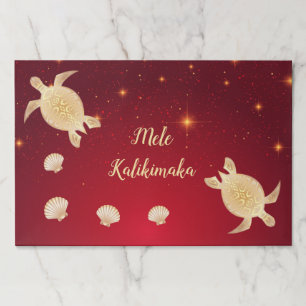 Bloc De Hojas Tortugas de oro Navidades de Hawái