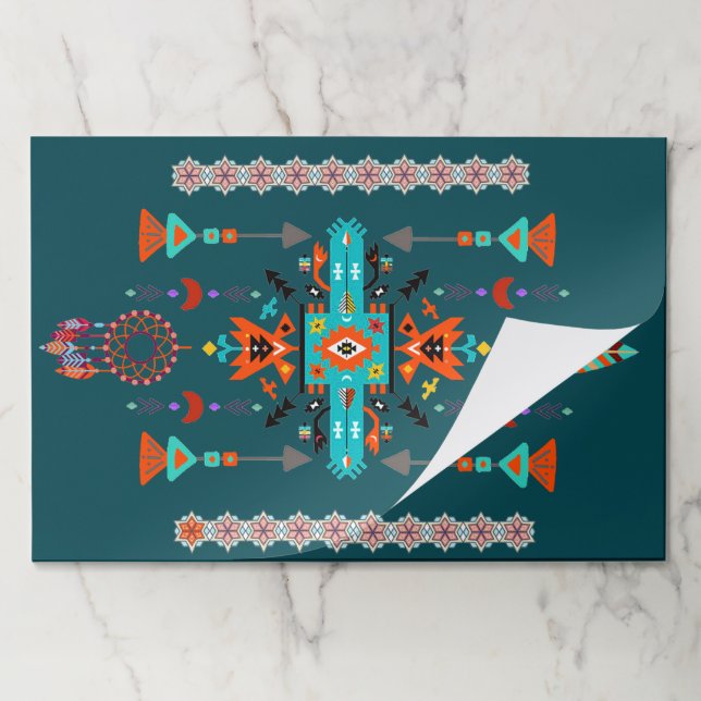 Bloc De Hojas Tribal design paper placemat (Plegada)