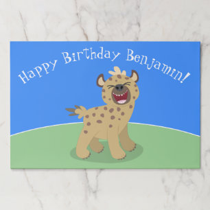 Bloc De Hojas Una chiflada hiena riéndose del ilustracion person