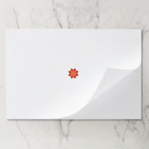 Bloc De Hojas una flor roja y amarilla con puntos negros