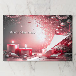 Bloc De Hojas Velas rojas Navidades decorativos languidecen