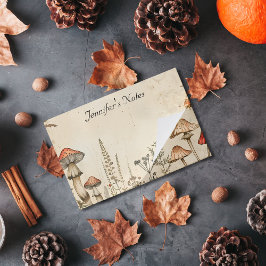 Bloc De Hojas Vintage Brown Autumn lindo hongos