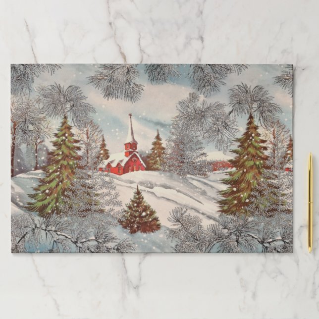 Bloc De Hojas Vintage Christmas Glittering Winter Village  (In situ)