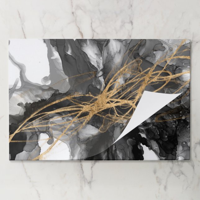 Bloc De Hojas Vortex dorado I (Plegada)