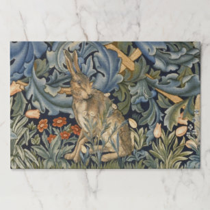 Bloc De Hojas William Morris Forest Rabbit Floral Art Nouveau