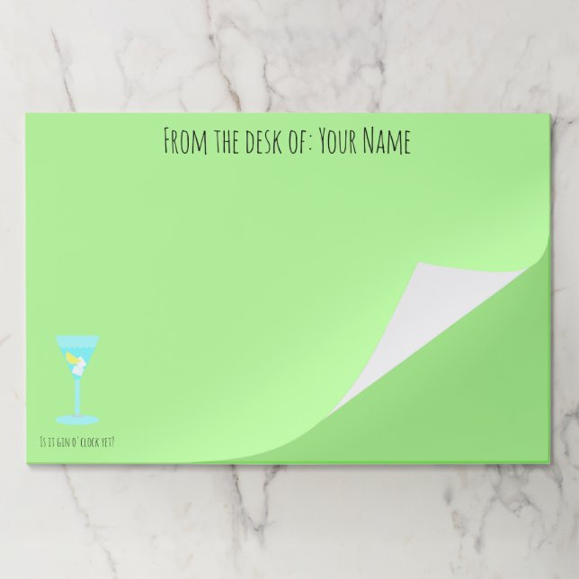 Bloc De Hojas ¿Ya es ginebra? Personalizado, tu nombre (Plegada)