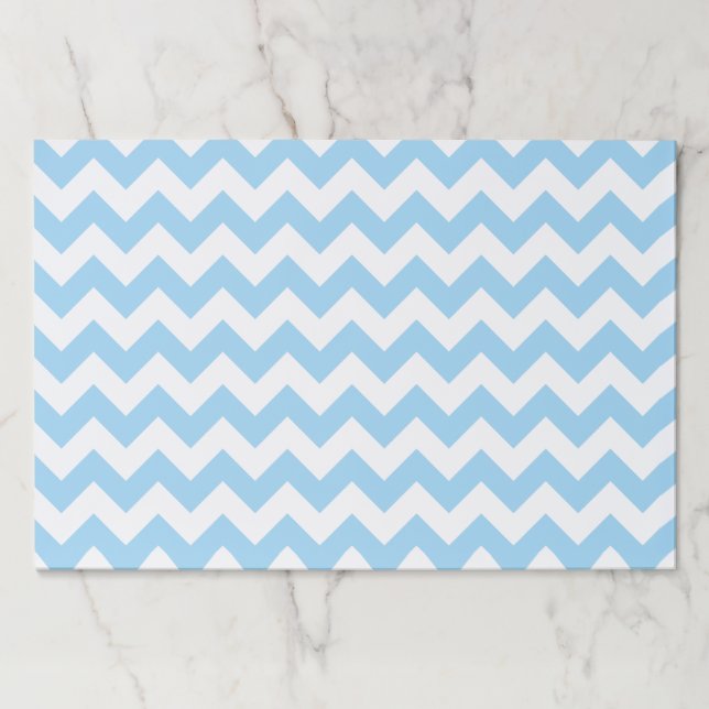 Bloc De Hojas Zigzag Azul, Chevron Azul, Patrón Geométrico (Anverso)