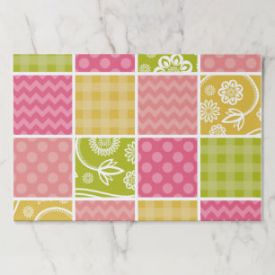 Bloc De Hojas Zigzag, Chevron, Polka Dots, Gingham, Patchwork
