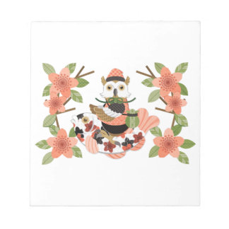 Bloc De Notas 梟 と/Un búho y una carpa