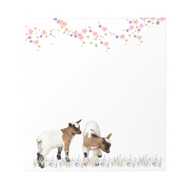 BLOC DE NOTAS 花とかわいい子ヤギのメモ♡ (Frente)