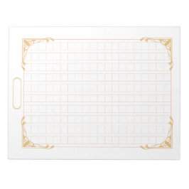 Bloc De Notas 飾り原稿用紙＜茶＞[ch02-1]　