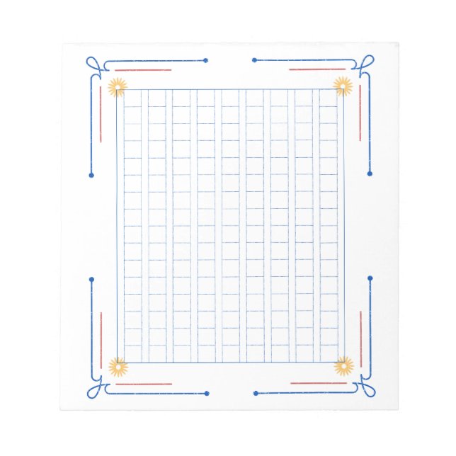 Bloc De Notas 飾り原稿用紙＜青＞144字[bl01] (Frente)