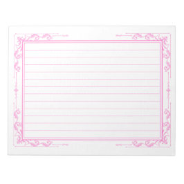 Bloc De Notas 飾り罫線用紙＜桃＞[pk12]