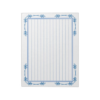 Bloc De Notas 飾り罫線用紙＜青＞[bl19]