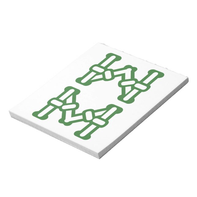 BLOC DE NOTAS 麻雀牌 8索 / EIGHT OF BAMBOOS -MAHJONG TILE- (Lado Izquierdo)