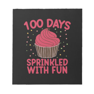 Bloc De Notas 100 Días Salpicados De Diversión Cupcake Colegiala
