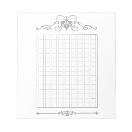 Bloc De Notas 144字：飾り原稿用紙＜灰＞[gr01] 