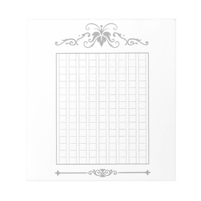 Bloc De Notas 144字：飾り原稿用紙＜灰＞[gr01]  (Frente)