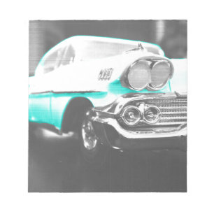 Bloc De Notas 1958 chevy impala azul brillante auto clásico
