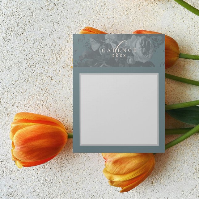 Bloc De Notas 2026 Floral Chic Artistic Typography Teal Business (Subido por el creador)