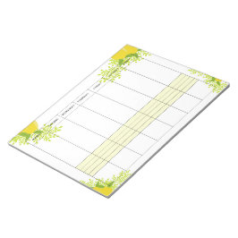 Bloc De Notas 2026 weekly planner lemon 