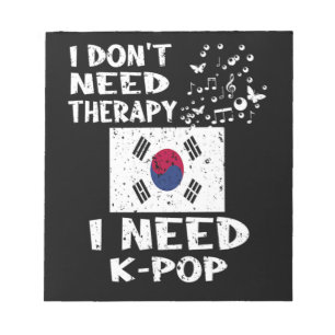 Bloc De Notas 25.No necesito terapia necesito KPop