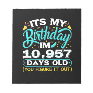 Bloc De Notas 30 cumpleaños   Es Mi Cumpleaños 30