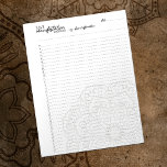 Bloc De Notas 33x3 Método de Manifestación, Ley de atracción<br><div class="desc">Esta nota minimalista "Ley de atracción" incluye una mandala con el método 33x3.</div>