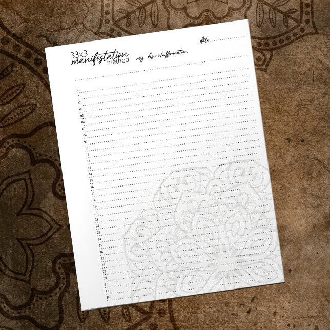 Bloc De Notas 33x3 Método de Manifestación, Ley de atracción (Subido por el creador)