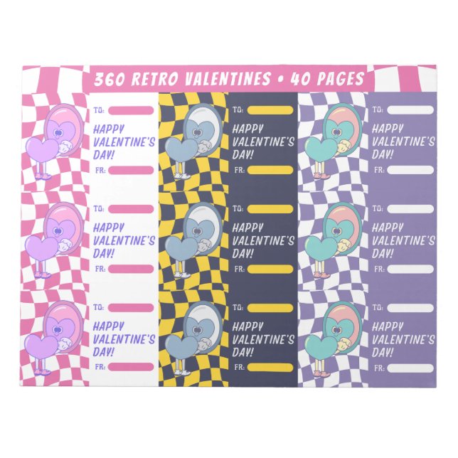 Bloc De Notas 360 Notepad Retro San Valentín fuera (Frente)